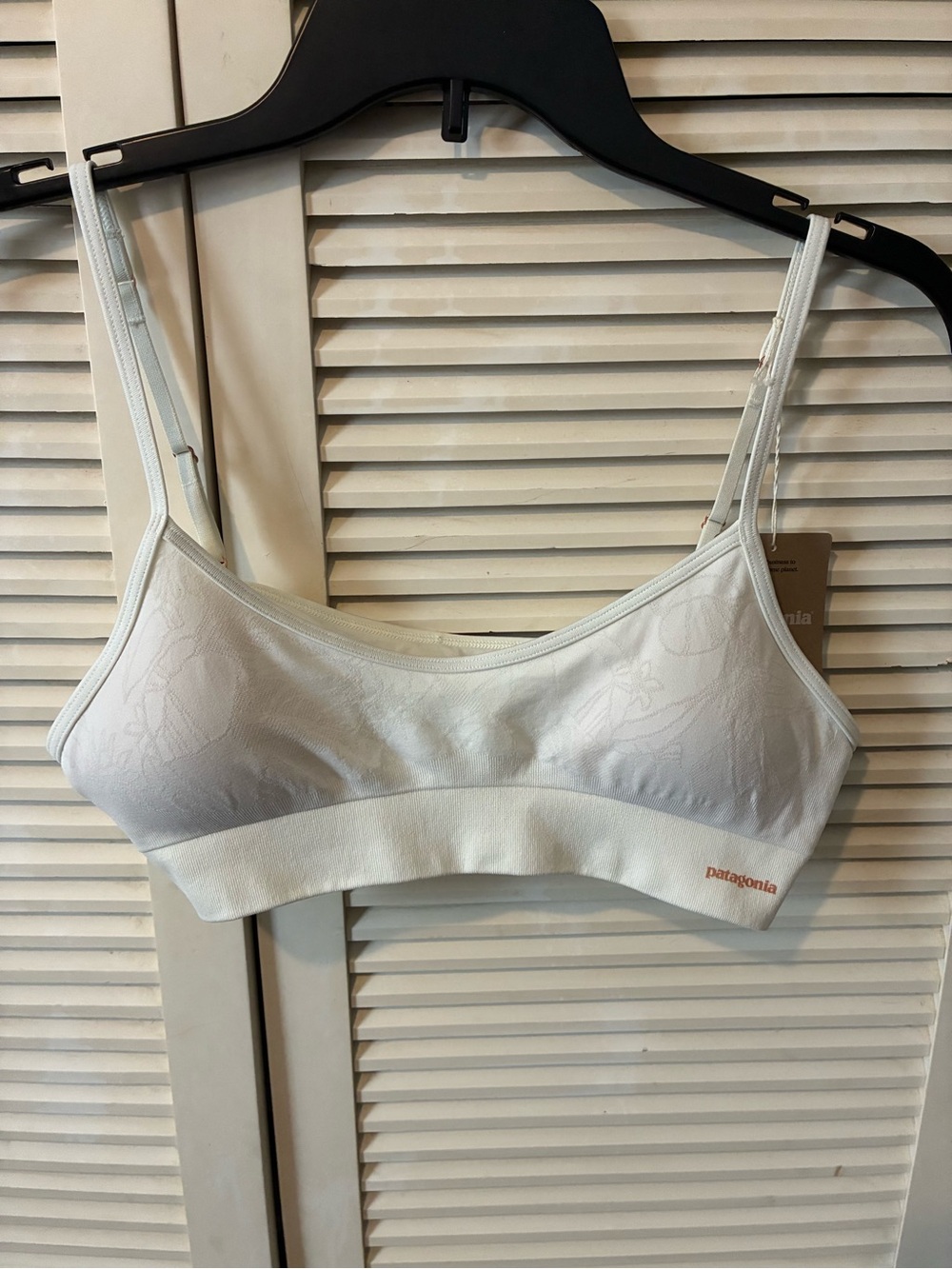 Patagonia White Seamless Light Support Bralette